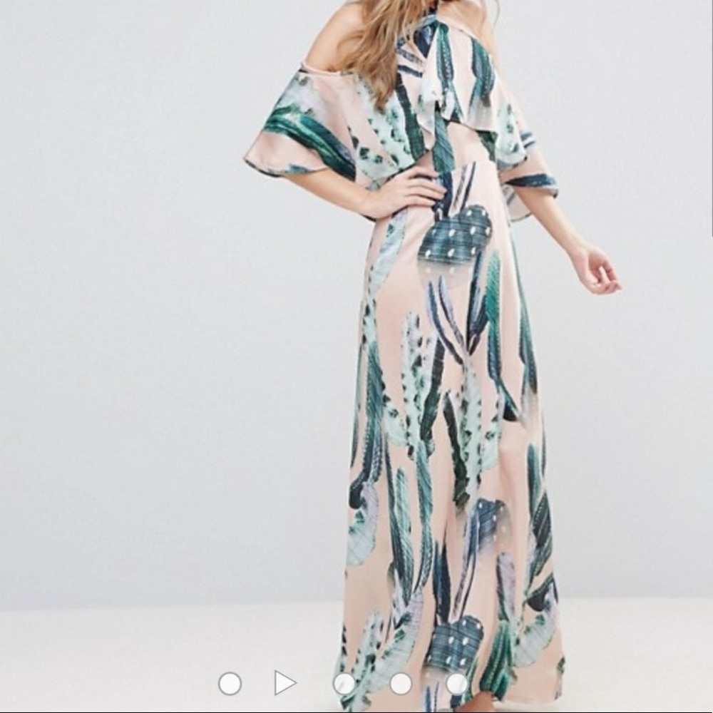 Pink Cactus Maxi Dress